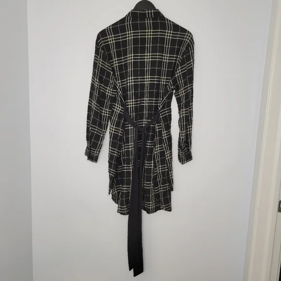 Zara trafaluc women's plaid long sleeve tunic top - Picture 2 of 16